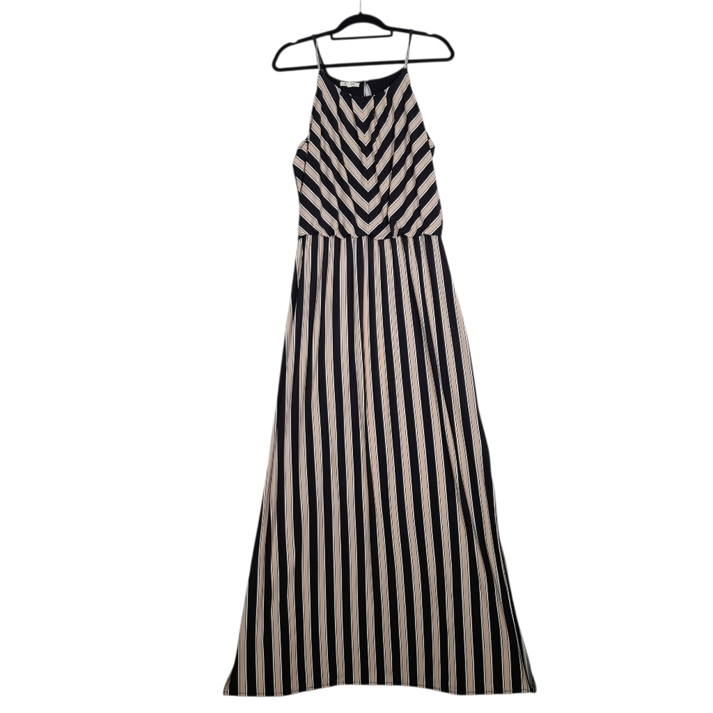 Striped Black and White Maxi Dress